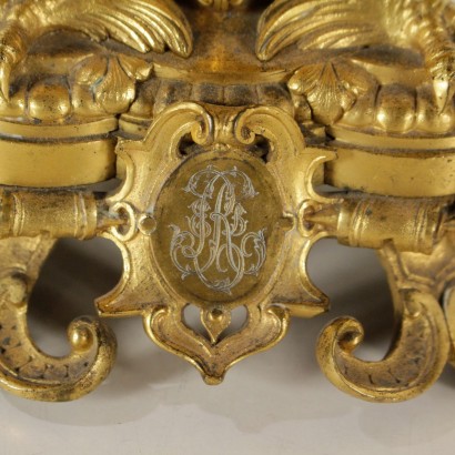Plateau à Etageres Bronze doré Porcelaine Europe de l\'Est Fin \'800