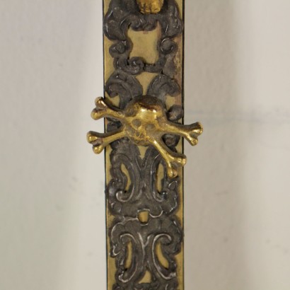 Crucifix in Golden Bronze-detail