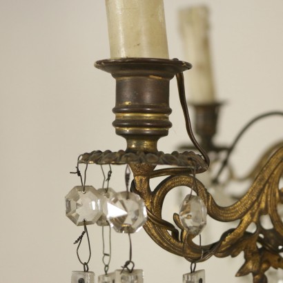 Chandelier Two tiers With Glass Drops-detail