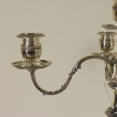antique, candelabra, antique candelabra, antique candlestick, antique Italian candlestick, antique candlestick, neoclassical candlestick, 900 candlestick, pair of silver candlesticks.
