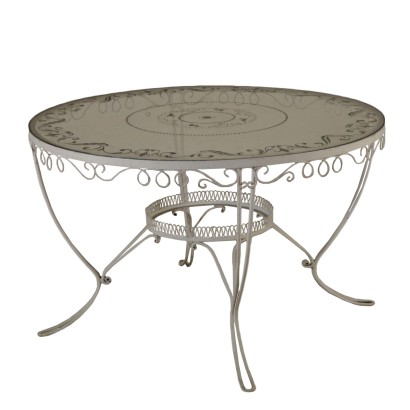 modern antiques, modern design antiques, table, modern antiques table, modern antiques table, Italian table, vintage table, 50-60 years table, 50-60 years design table, wrought iron table.