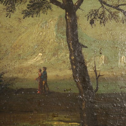 Landscape with Building and Figures-detail