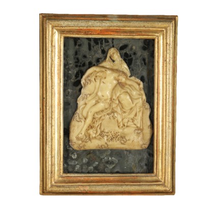 Arte Ottocento-La deposizione, bassorilievo in cera