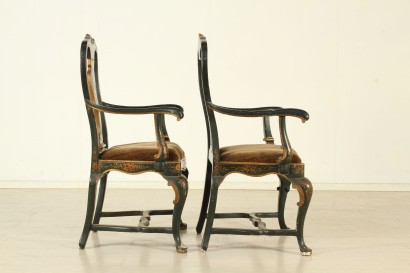 antiquariato, sedia, antiquariato sedie, sedia antica, sedia antica italiana, sedia di antiquariato, sedia neoclassica, sedia del 900, coppia di poltrone laccate.