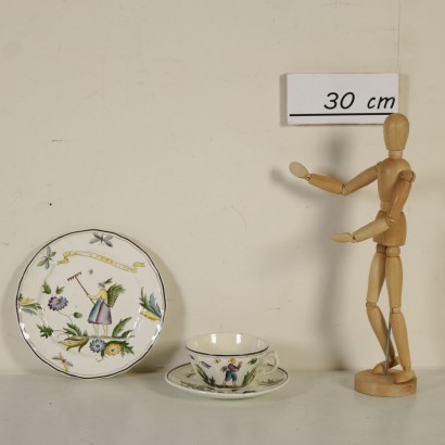 Assiette de Gâteau Tasse Gio Ponti Céramique Italie Années 30