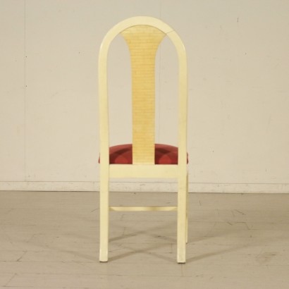 {* $ 0 $ *}, Stuhlgruppe, lackierte Holzstühle, Polsterstühle, Stoffstühle, moderne Stühle, 50er Jahre Stühle, italienische Stühle