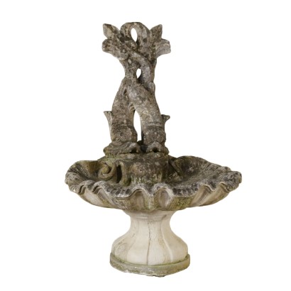 Fountain with Dolphins Chippings Italy First Half of 1900s