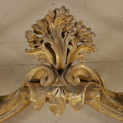 Elégante Console Bois dorée Fabriqué en Italie Première quart '700