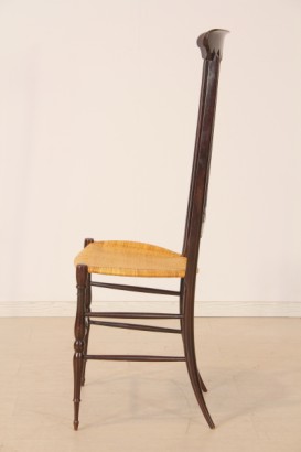Antiquitäten, Stühle, Gruppe von fünf Chiavarine-Stühlen, Chiavarine-Stühle, Italienische Stühle, 900 Stühle, 900 Stühle, Obstholzstühle, Stühle