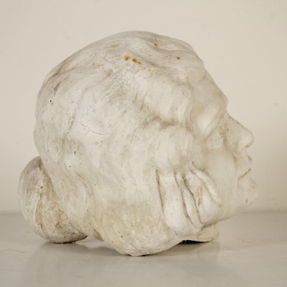 Face Sculpture Gypsum Manufactured in Italy Early 1900s