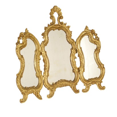 antique, mirror, antique mirror, antique mirror, antique Italian mirror, antique mirror, neoclassical mirror, mirror of the 900 - antiques, frame, antique frame, antique frame, antique Italian frame, antique frame, neoclassical frame, frame of the 900, tripartite mirror.