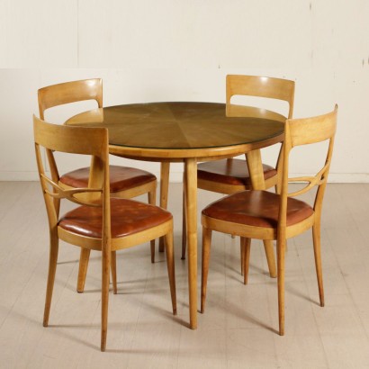 modernariato, modernariato di design, sedia, sedia modernariato, sedia di modernariato, sedia italiana, sedia vintage, sedia anni 50-60, sedia design anni 50-60, gruppo di quattro sedie.