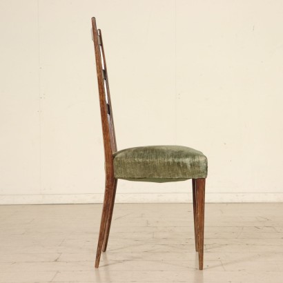 antigüedad moderna, diseño moderno, silla, silla moderna, silla moderna, silla italiana, silla vintage, silla de los años 50, silla de diseño de los años 50, grupo de seis sillas.