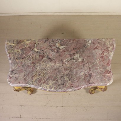 Console Table Rose-colored Marble Top Italy Mid 1700s
