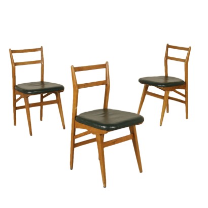 antigüedades modernas, antigüedades de diseño moderno, silla, silla de antigüedades modernas, silla de antigüedades modernas, silla italiana, silla vintage, silla de los años 50 y 60, silla de diseño de los años 50 y 60, grupo de tres sillas.