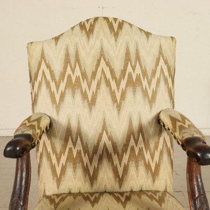 Armchair from Piedmont Walnut Italy First Half of 1700s