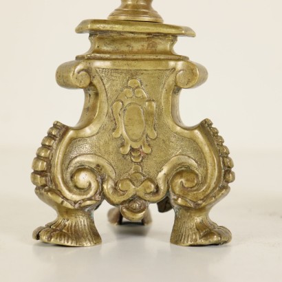 Paire de Candélabres Bronze Fabriqué en Italie XVIIIeme siècle