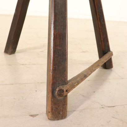 Set of Ten Stools Walnut Manufactured in Italy 17th Century