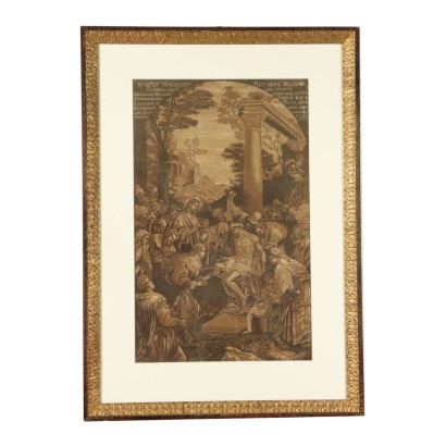 Alte malerei-Holzschnitt von John Baptist Jackson of Batersea
