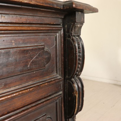 Antique Walnut Dresser Manufactured in Italy Early 1700s