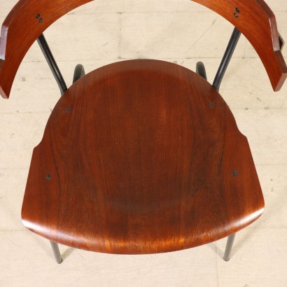 antigüedad moderna, diseño moderno, silla, silla moderna, silla moderna, silla italiana, silla vintage, silla de los 60, silla de diseño de los 60, grupo de tres sillas de los 60.