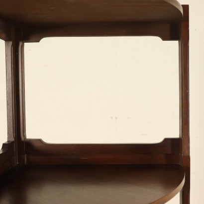Corner Cabinet Stained Beech Mahogany Veneer Vintage Italy 1960s