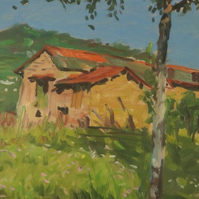 Paesaggio di Vittorio Manini-particolare