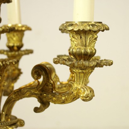 Pair of Gilded Bronze Candlesticks 20th Century