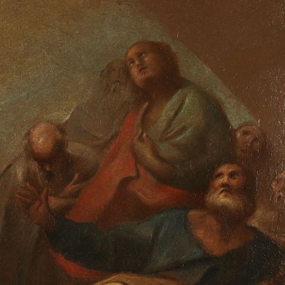 Assumption of Mary Oil on Canvas Bergamo Italy Mid 1800