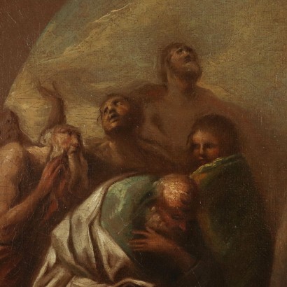 Assumption of Mary Oil on Canvas Bergamo Italy Mid 1800
