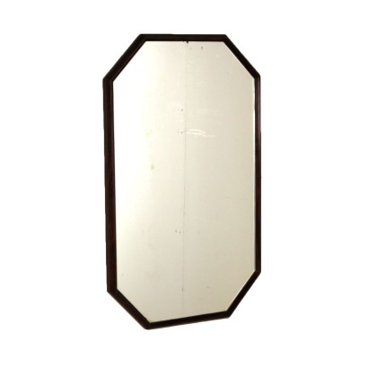 Wall Mirror with Wooden Frame Vintage Manufactured in Italy 1960s