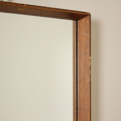 Wall Mirror with Wooden Frame Vintage Italy 1960s