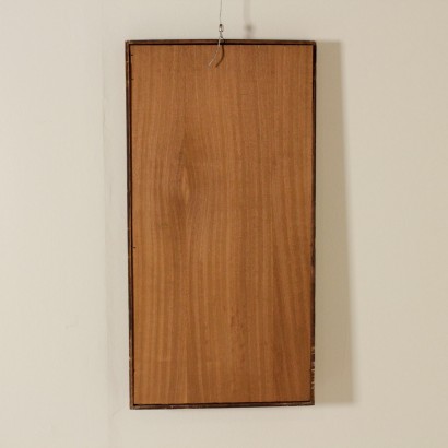 Wall Mirror with Wooden Frame Vintage Italy 1960s