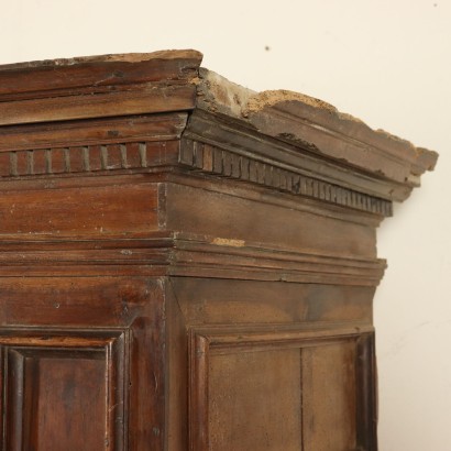 Large Walnut Cupboard Center of Italy First Half of 17th Century