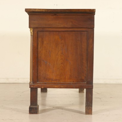 Elegant Empire Walnut Chest of Drawers Italy Early 19th Century