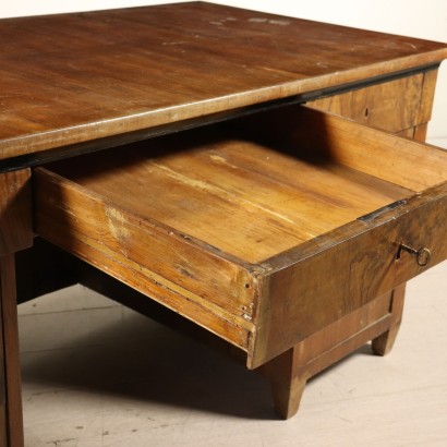 Large Walnut and Maple Desk Italy Late 18th-Early 19th Century