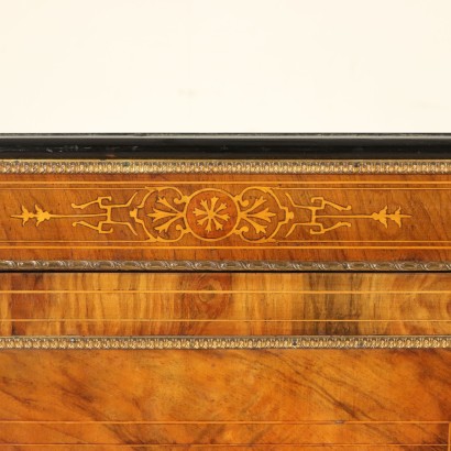 Inlaid Cabinet Maple Walnut Bronze England Late 1800s