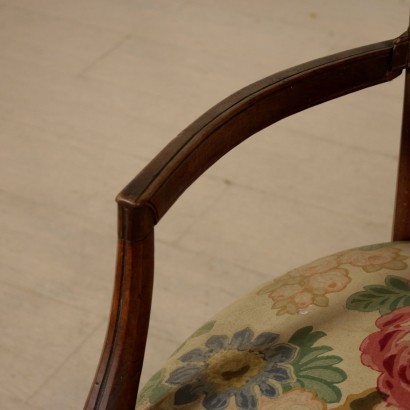 Pair of Neoclassical Walnut Armchairs Italy Last Quarter of 1700s