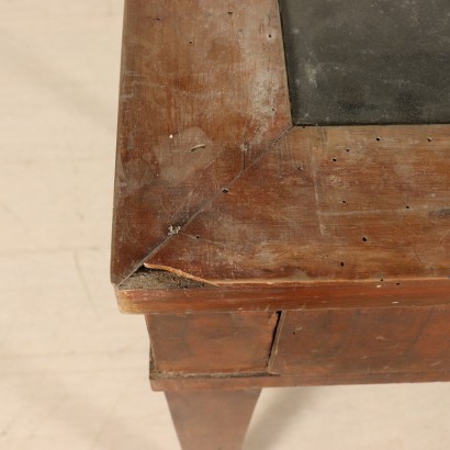 Walnut Writing Desk Leatherette Insert Italy Early 1800s