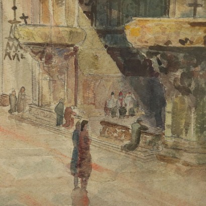Acquarello di Nan Borazzo (1905-?)
