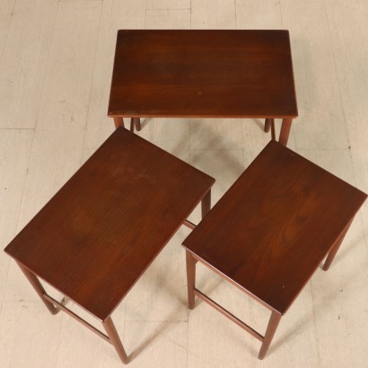 Trois Petites Tables Hans J. Wegner Teck Vintage Italie Années 60