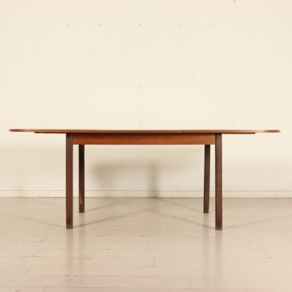 Table Teak Veneer Vintage Manufactured in Italy 1960s