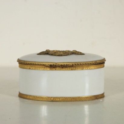 White Porcelain Box Gilded Bronze Italy 19th Century