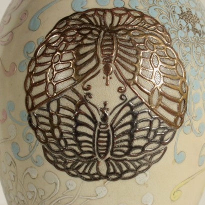 Vase Satsuma Céramique Fabriqué en Italie Fin '800 Début '900