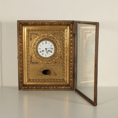 Wall Pendulum Clock Gilded Bronze Italy 19th Century