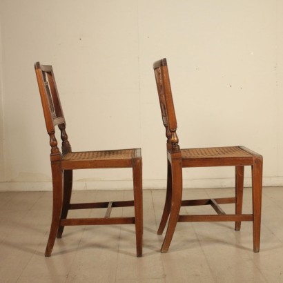 Pair of Neoclassical Walnut Chairs Italy Last Quarter of 1700s