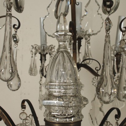 Large Chandelier Crystal Pendants Italy Early 1900s