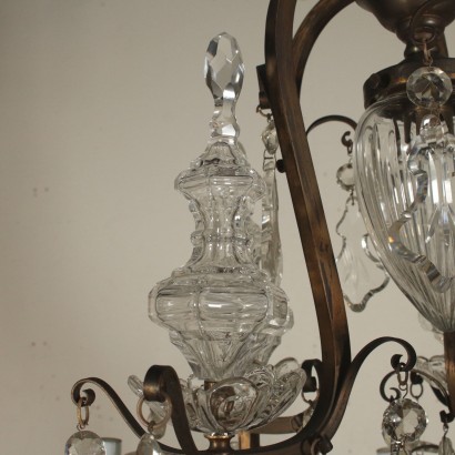 Large Chandelier Crystal Pendants Italy Early 1900s