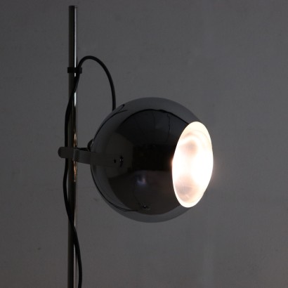 Floor Lamp Chromed Metal Adjustable Light Vintage Italy 1960s