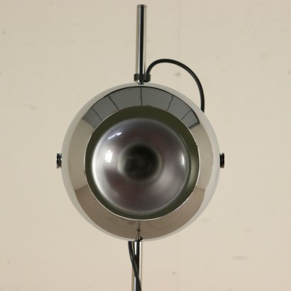 Floor Lamp Chromed Metal Adjustable Light Vintage Italy 1960s
